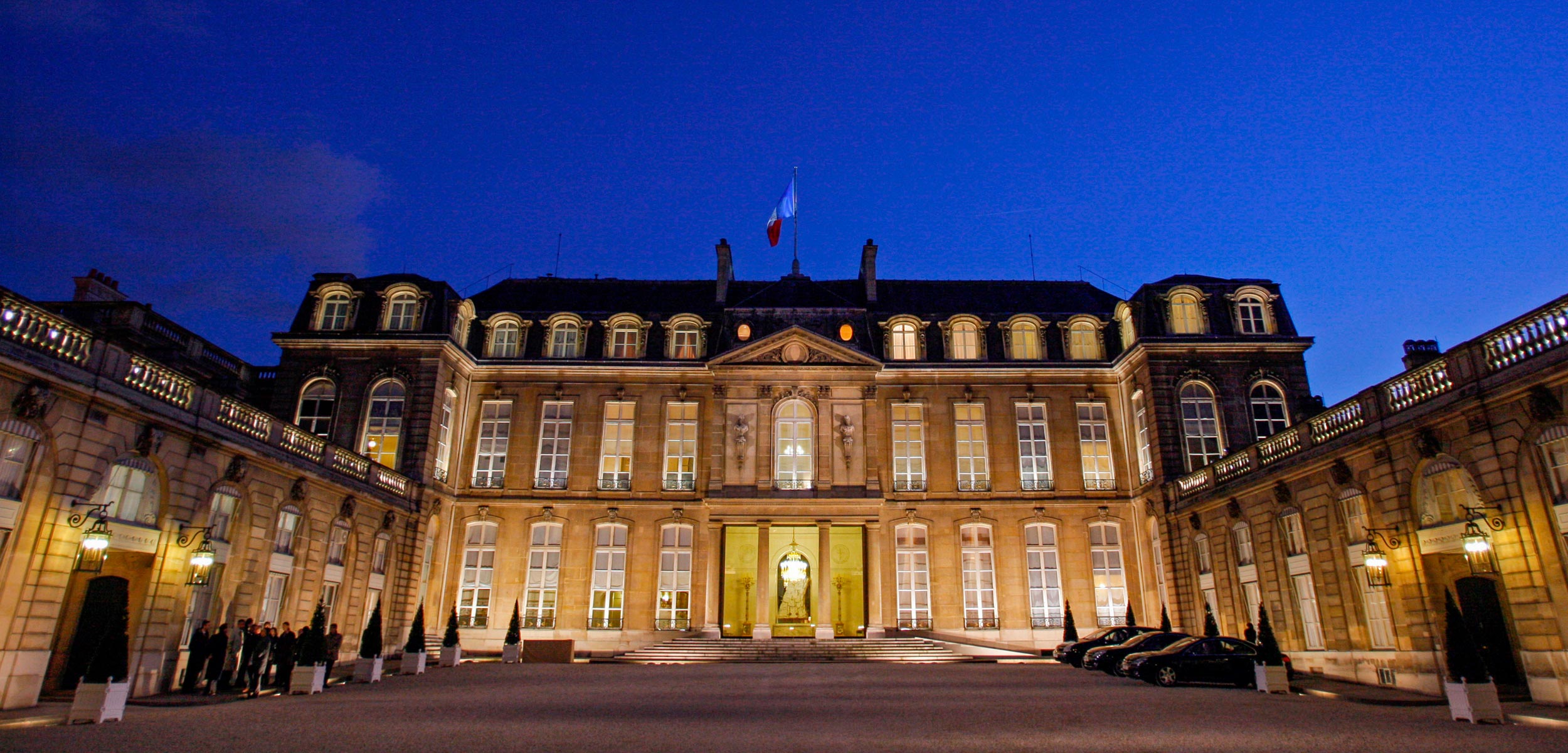 Palais de l’Élysée à Paris, mise en lumière par LEA